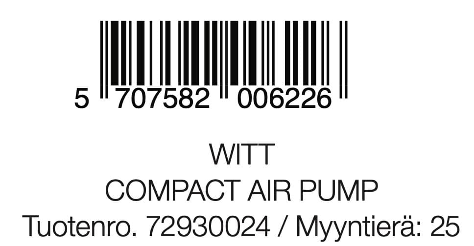 Witt Compact Air Pump ilmapumppu