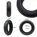 Sähköpotkulaudan täyskumirengas 10×2,125–6,1:B34 mitat