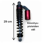 Ego Evolution / Evo2 (2025→) sähköskootterin takajouset takajouset kiinnitysväli 29 cm
