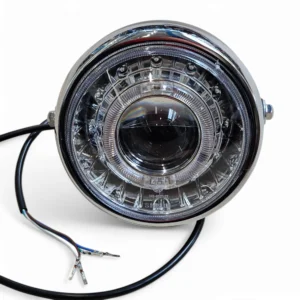 Ego Master / Cobra sähköskootterin LED-etuvalo 12 V – pyöreä ajovalo kromikehyksellä