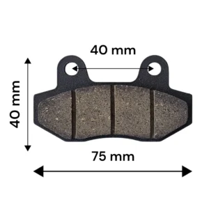 Ego Royal Sähköskootterin Jarrupalat mitat 75×40 mm